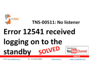 TNS-00511 : No listener